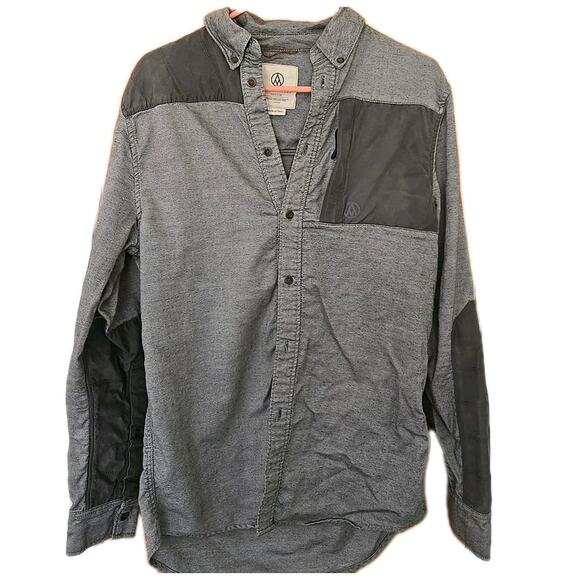 Alps and Meters | Men's Touring Oxford SHIRT IN MEDIUM / GREY COLOR - Picture 1 of 6